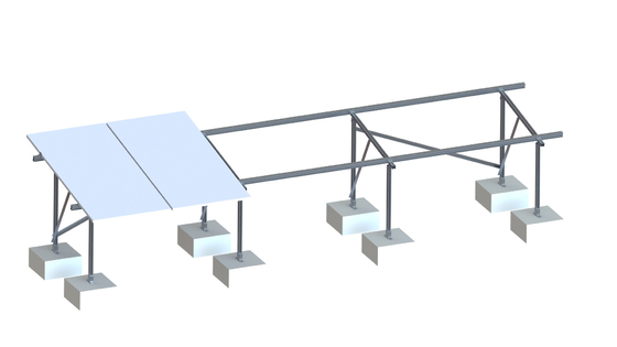 Алюминиевая Frameless система установки плоской крыши солнечная, коммерчески система установки балласта