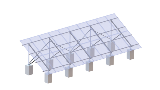 наземные системы PV алюминиевой солнечной конструкции крепления 2x10 88m/S Frameless