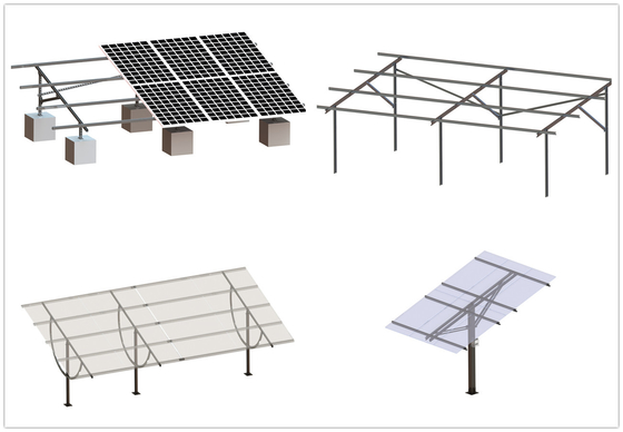 Стальная гальванизированная структура канала c плоской крыши рамок установки земли панели солнечных батарей