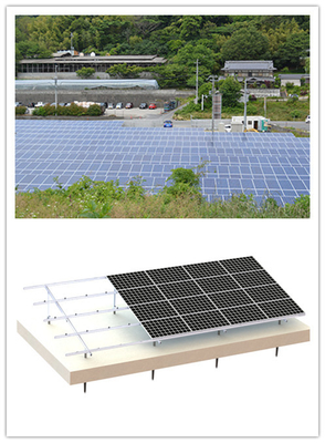 500mm алюминиевый солнечный PV устанавливая бетонное основание систем смололи MGAS-I